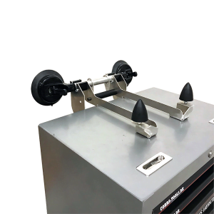 Scheibentisch mit Neigungsfunktion und Vakuumsaugnapf mit Doppellippe ( für Rollwagen )